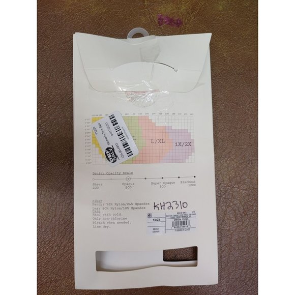 Women's 50d High Waist Opaque Pantyhose A New Day Black 1x 2x - Picture 5 of 5